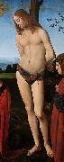 Giovanni Antonio Boltraffio St. Sebastian, detail from a Madona with Child, St. Sebastian, St. John the Baptist and two donors oil painting on canvas